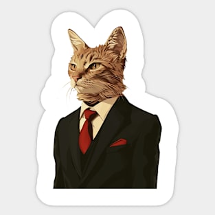 gentleman cat Sticker